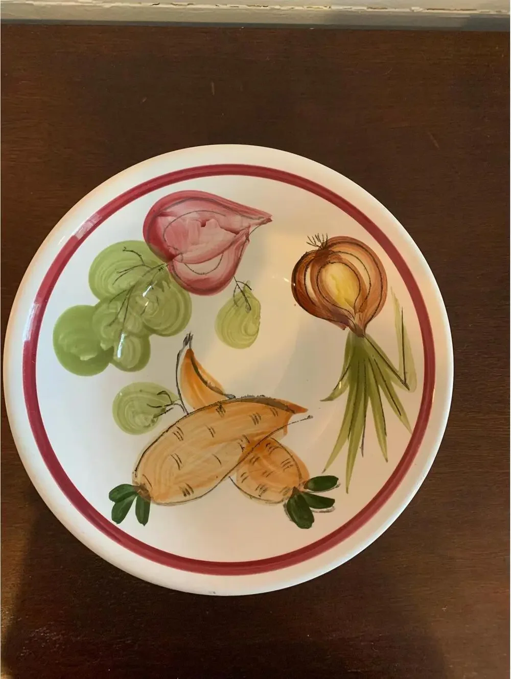 Vintage Yamasho Ironstone Vegetable Pattern Serving Bowl